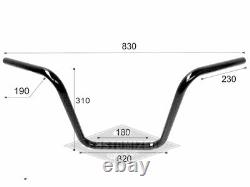 1 inch (25.4mm) Handlebars Ape Hanger 12 Inch Chrome for Harley-Davidson