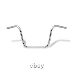 12 Medium Ape Hanger Chrome 1 (25mm) Motorcycle Handlebars no dimples