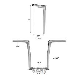 14'' Rise Ape Hangers Handlebar 1-1/4 Fits For Harley Softail Fatboy FXLR 18-up