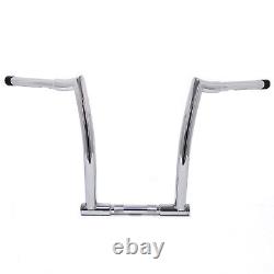 16 Chrome 1.25 Fat Chizeled Handlebar For Harley 18UP Softail 95UP Road King