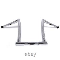 16 Chrome 1.25 Fat Chizeled Handlebar For Harley 18UP Softail 95UP Road King