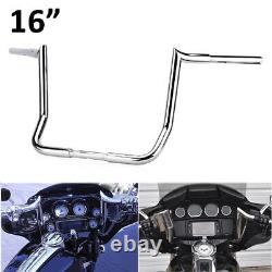 16 Rise Meathook Ape Hanger Handlebar For Harley Electra Street Glide FLH 1996+