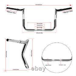 16 Rise Meathook Ape Hanger Handlebar For Harley Electra Street Glide FLH 1996+