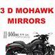 3d Mohawk Custom Chrome Mirrors (pair) Harley Handlebar Controls 1970-2019