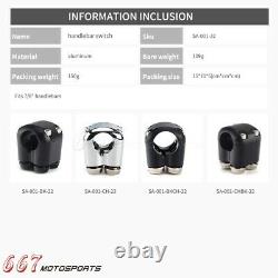 4 Button Handlebar Control Switch For Harley Cafe Racer Bobber 7/8 Handle Bar