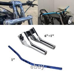 6+1 Pullback Style Riser 1? MX Style Handlebar For Harley Chopper Dyna Softail