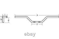 7/8 Inch Ape Hanger Chrome Width/Height 74/20cm Incl. Parts Certification
