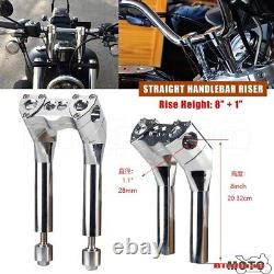 8 Pullback Clamp Modular Handlebar Risers For Harley Dyna Sportster Street Bob