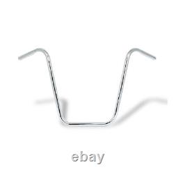 Apehanger handlebar 18 tall, chrome, for Harley-Davidson 82-17