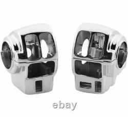 BC Chrome Plated Handle Bar Switch Housing for Harley Fatboy 2007-2010