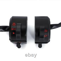 Bike Motorcycle 22mm 7/8 Handle Bar Switch Gear Control Cafe Racer Black