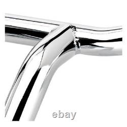 Biltwell Tyson XL Pullback Handlebar 14 Inch Chrome Slotted TUV Approved