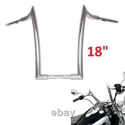 Black Chrome 12 14 16 18 Ape Hangers Handlebar For Harley Road Glide King