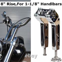 Chrome 1-1/8 Handlebar Riser for Harley Dyna FXD Softail Sportster Street Bob