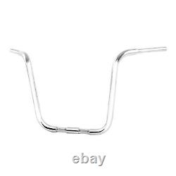 Chrome 1.25 Fat 18 Rise Ape Hanger Handlebars Fit For Harley Springers