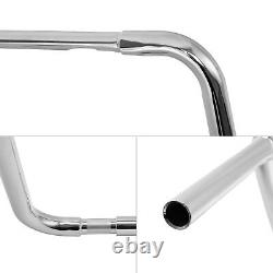 Chrome 1.25 Fat 18 Rise Ape Hanger Handlebars Fit For Harley Springers