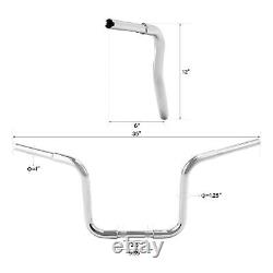 Chrome 12 Rise Ape Hanger 1 Handlebar Fit For Harley Softail Sportster XL 1200