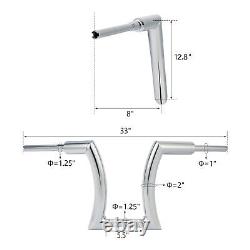 Chrome 14 Rise 2 Ape Hanger Handle Bar Fit For Harley Softail Slim Sportster