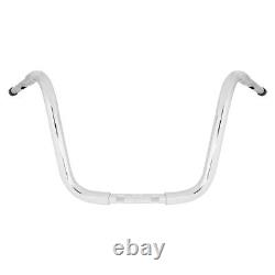 Chrome 14 Rise APE Hangers Bars 1-1/4 Fat Handlebars Fit For Harley FLST FXST