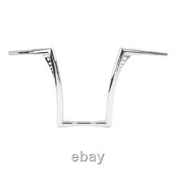 Chrome 16'' Rise 1-1/4'' Ape Hangers Handlebar For Harley Softail FLST FXST