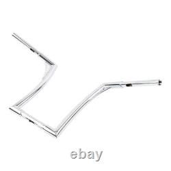 Chrome 16'' Rise 1-1/4'' Ape Hangers Handlebar For Harley Softail FLST FXST