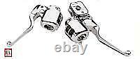 Chrome Dual Disc Handlebar Controls 11/16 Bore 96-06 Harley Road King XL Dyna