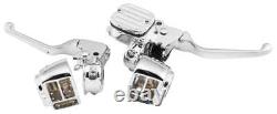 Chrome Handle Bar Controls Kit. 56 Bore No Switch Harley Heritage Softail 07-10