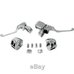 Chrome Handlebar Control Kit Mechanical withSwitch Drag Specialties H07-0751AK