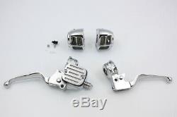 Contour Style Chrome Handlebar Control Kit, for Harley Davidson, by V-Twin