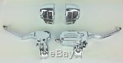 Custom Chrome Handlebar Controls 5 Button Switches Levers for 08-13 Harley FLH/T