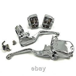 Demons Cycle Chrome Handlebar Control Kit witho Switches Dual Disc 14mm XL 04-06