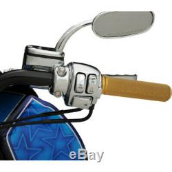 Drag Chrome Button Switch Cap Handlebar Control Kit Harley Touring Softail 96-13