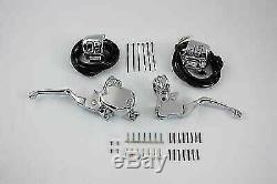 Handlebar Control Kit with Switches Chrome for Harley Davidson by V-Twin