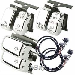 Handlebar Hand Control Kit Chrome Switches Harley Dyna Fxdwg Wide Glide Fxdc