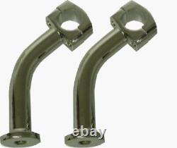 Handlebar Motorcycle Risers Pair 5inch Chrome Pull Back