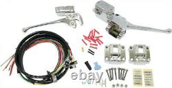 Harddrive Chrome Complete Handle Bar Control Kit with Switches Harley Fatbob 79-81