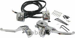 Harddrive Chrome Handle Bar Control Kit 11/16 with Switches Harley Fatboy 1996-06