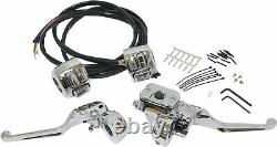 Harddrive Chrome Handle Bar Control Kit 9/16 with Switches Harley Bad Boy 1996-97