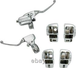 Harddrive Chrome Handle Bar Control Kit Cable Clutch Harley Electra Glide 08-16