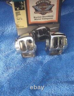 Harley CHROME SPORTSTER Switch Housings Original O. E. REAL HD They fit correctly