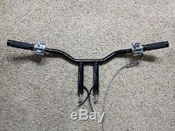Harley Davidson Mx style T BARS, Handlebars with Chrome Controls and nice Grips
