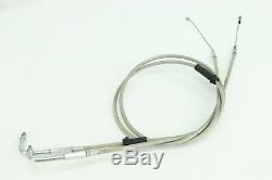 Harley Dyna CHROME14 APE HANGER Handlebar Control Cable Kit 1.25 THICK