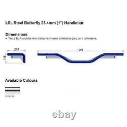 LSL Butterfly Inch Handlebar Chrome Steel Honda VTX 1800 C 2005