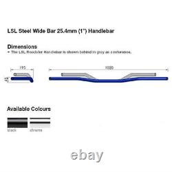 LSL Wide Bar Inch Handlebar Chrome Steel Triumph Bonneville America 2005