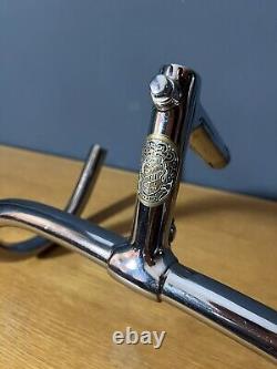 Ultra Rare Cinelli Mod 15 Road/Track Bike Steel Handlebars Stem Chrome c. 1950's