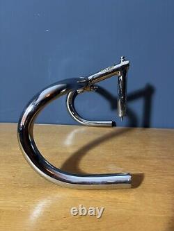 Ultra Rare Cinelli Mod 15 Road/Track Bike Steel Handlebars Stem Chrome c. 1950's