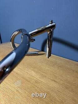 Ultra Rare Cinelli Mod 15 Road/Track Bike Steel Handlebars Stem Chrome c. 1950's