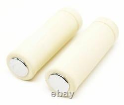 V-Twin White OEM Replacement Rubber Handlebar Controls Replacement Grips Harley