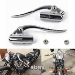 Vintage Inverted Motorcycle Hand Clutch Control Levers For Harley 1in Handlebar