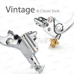 Vintage chrome hand control with throttle housing for 1 handlebar motorbike